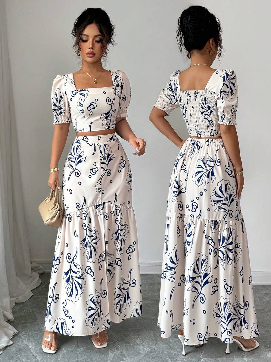 Romper Floral Print - Conjunto Feminino de Verão 2026, Top