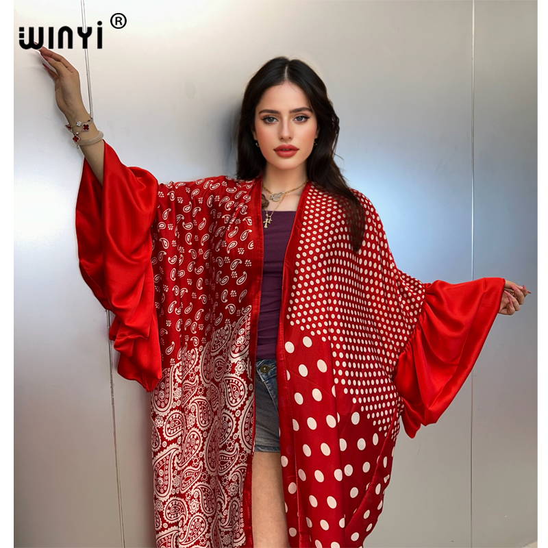 Cover Up Kaftan - Vestido de Verão WINYI, Kimono para