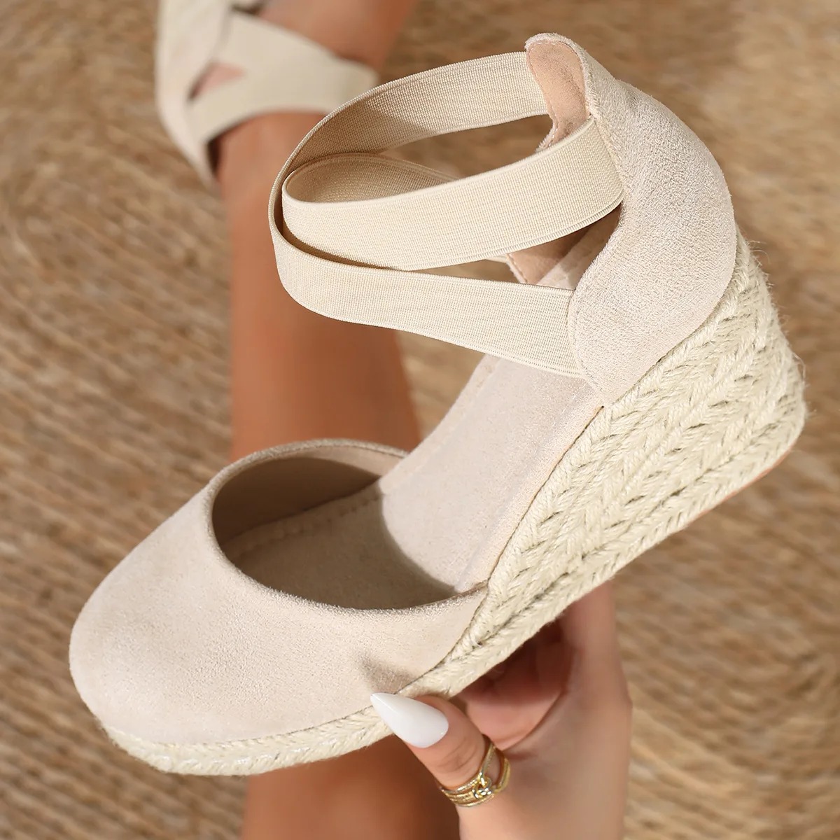 Wedge Espadrille Women - Sandálias Anabela Espadrille Femininas com Tira