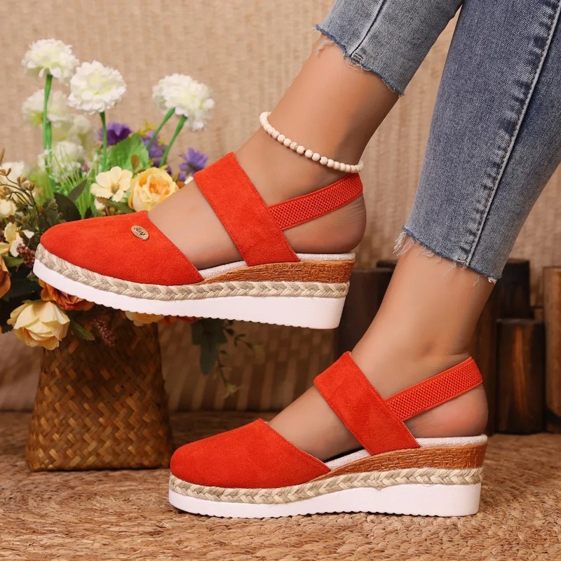 Wedge Espadrille Women - Sandálias Femininas de Dedo Fechado com