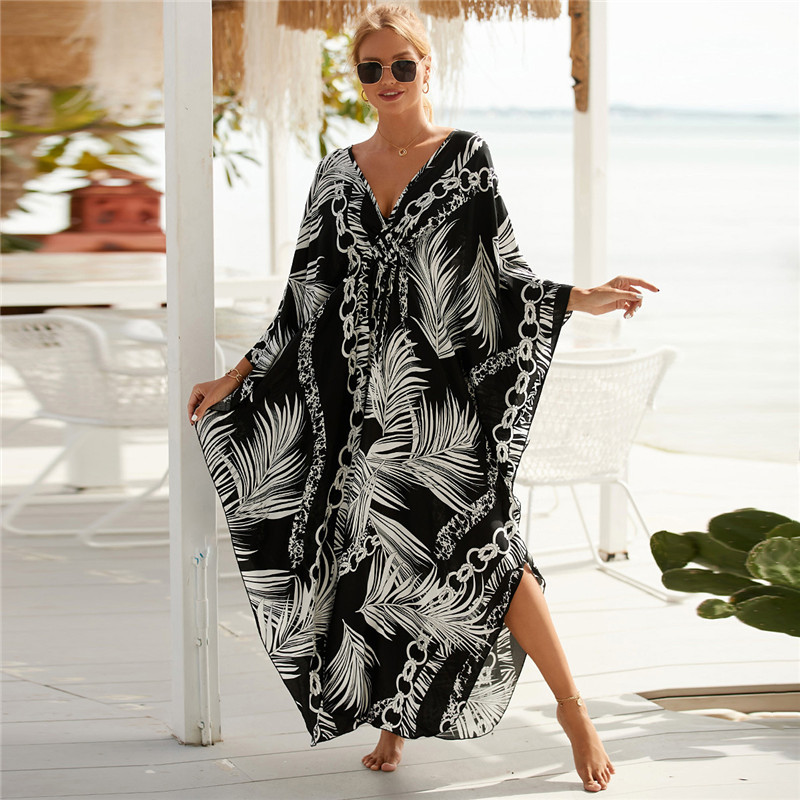 Cover Up Kaftan - Feminino plus size estampa animal com