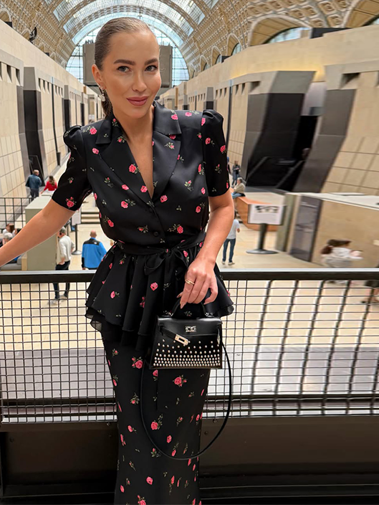 Conjunto Feminino Elegante de  - Romper Floral Print avaliação e preço