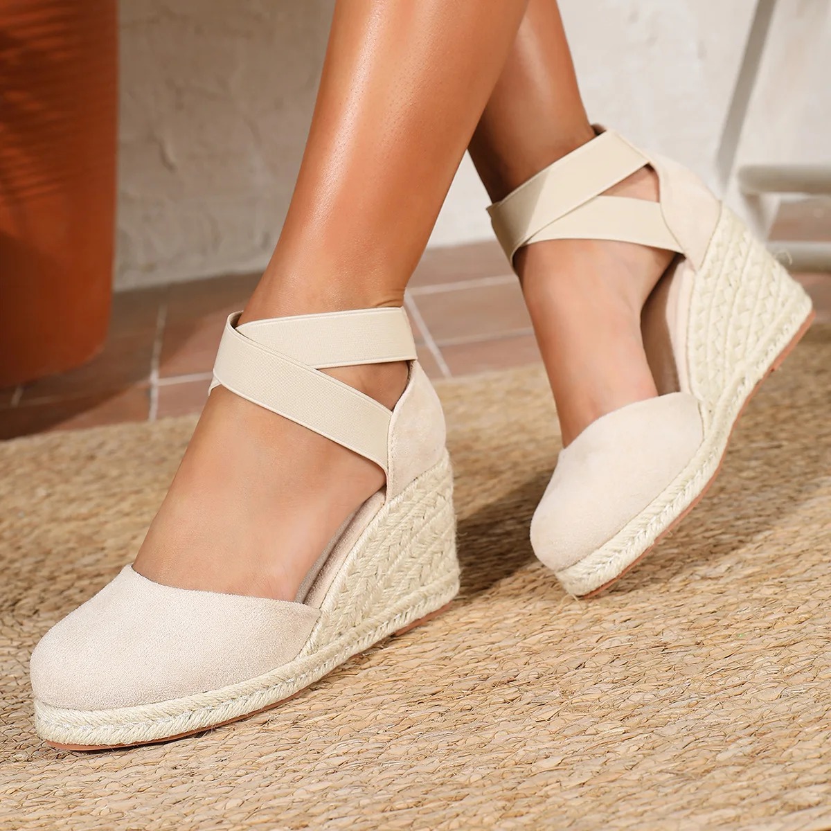 Sandálias Anabela Espadrille F - Wedge Espadrille Women avaliação e preço