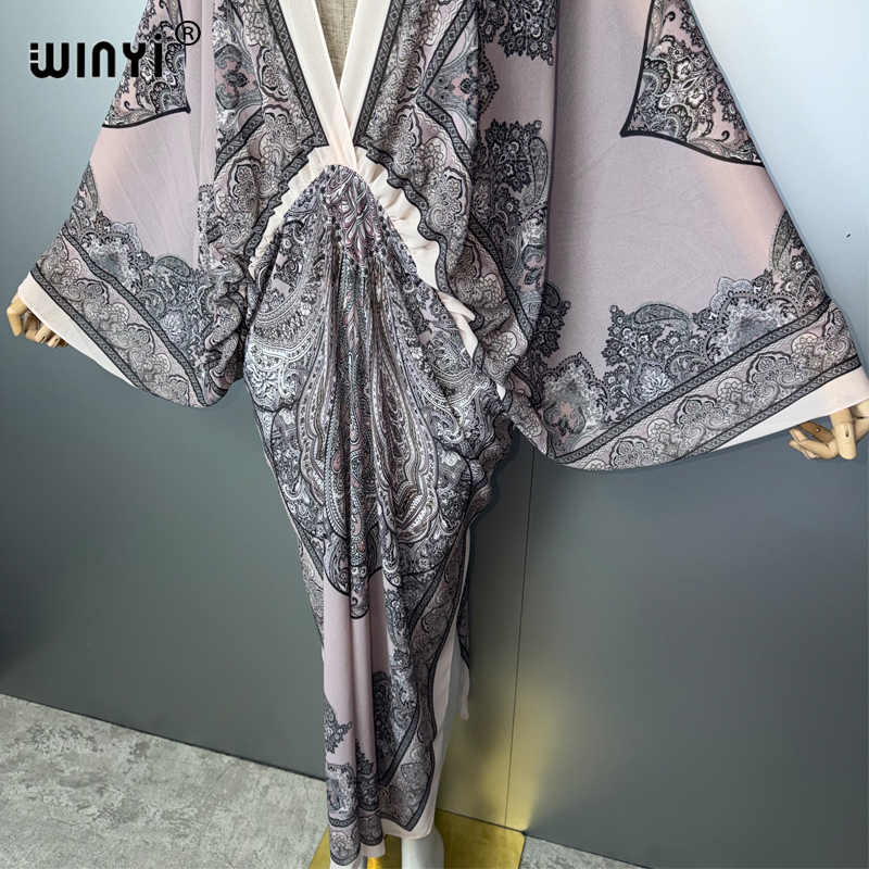 Vestido Sexy com Decote em V W - Cover Up Kaftan avaliação e preço