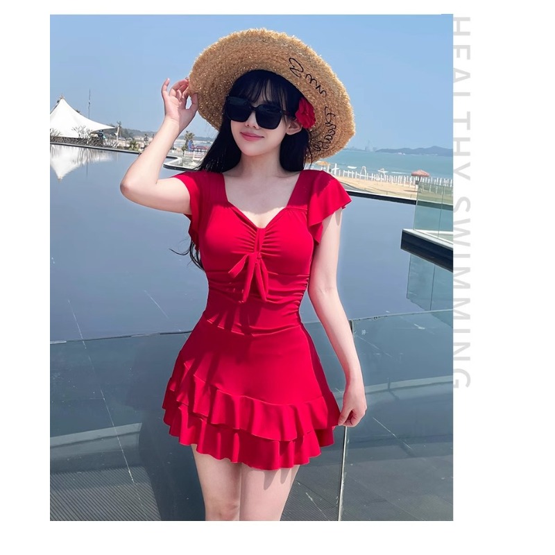Maiô feminino vermelho com dec - Swimsuit Bikini Ruched avaliação e preço